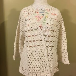 🍃CHICO’S CROCHET KIMONO🍃